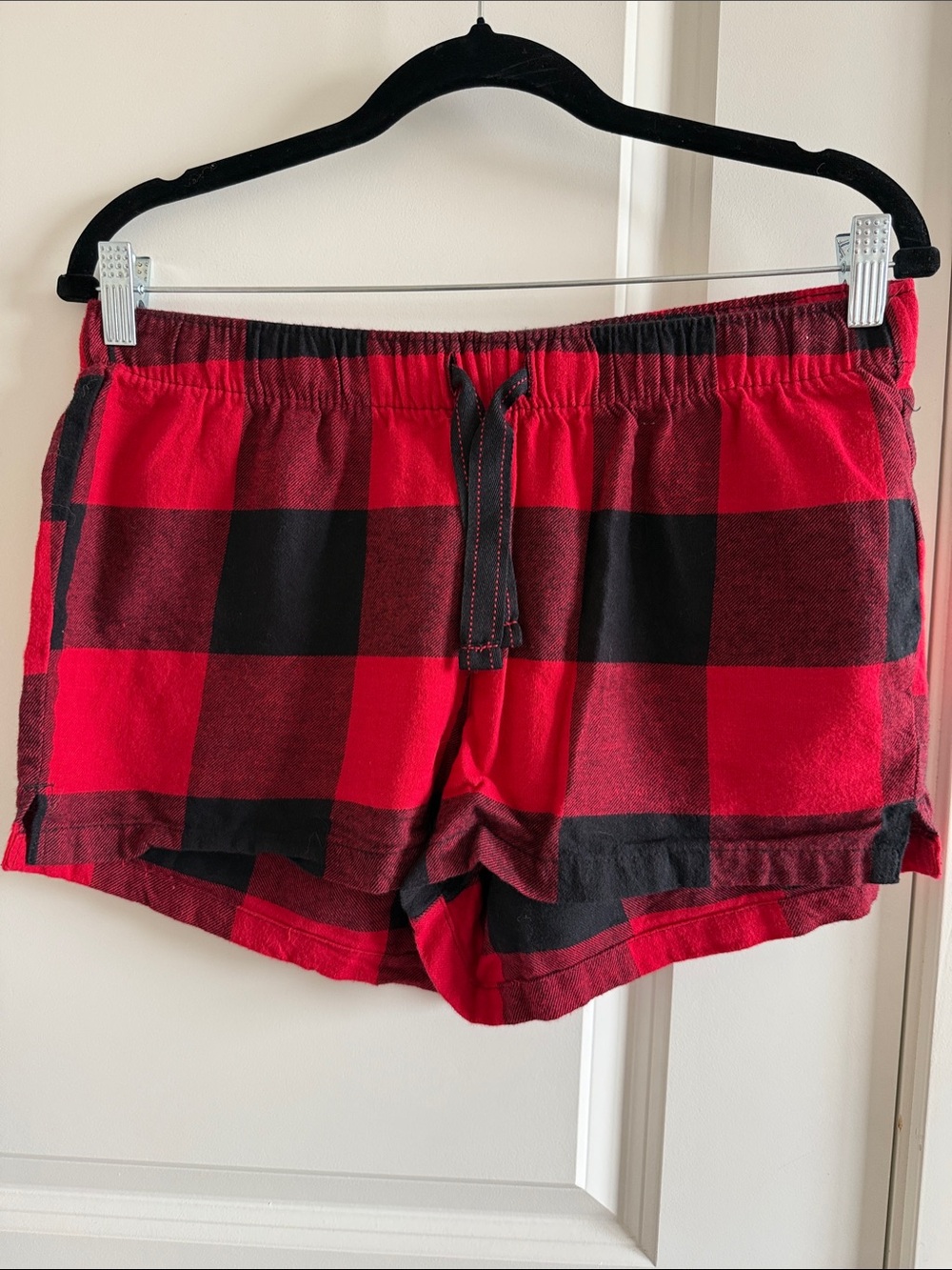 Old Navy Red and Black Buffalo Plaid Athletic Lounge / Pajama Shorts